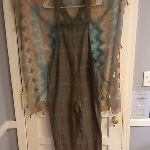 Chic Brown Plaid Jumpsuit